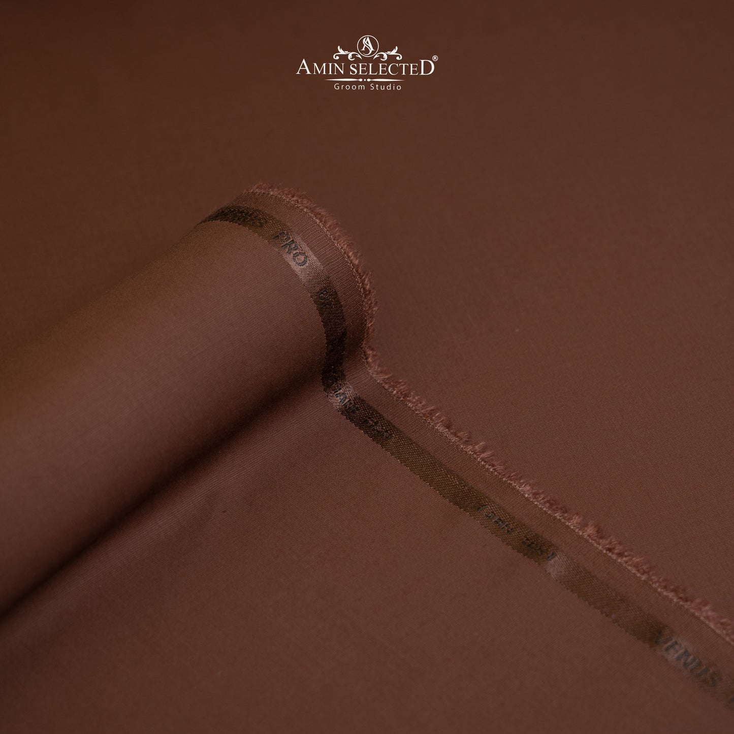 Admani Venus Pro - Chestnut Brown Colour Wash N Wear Unstitched Shalwar Kameez Fabric - Amin Selected
