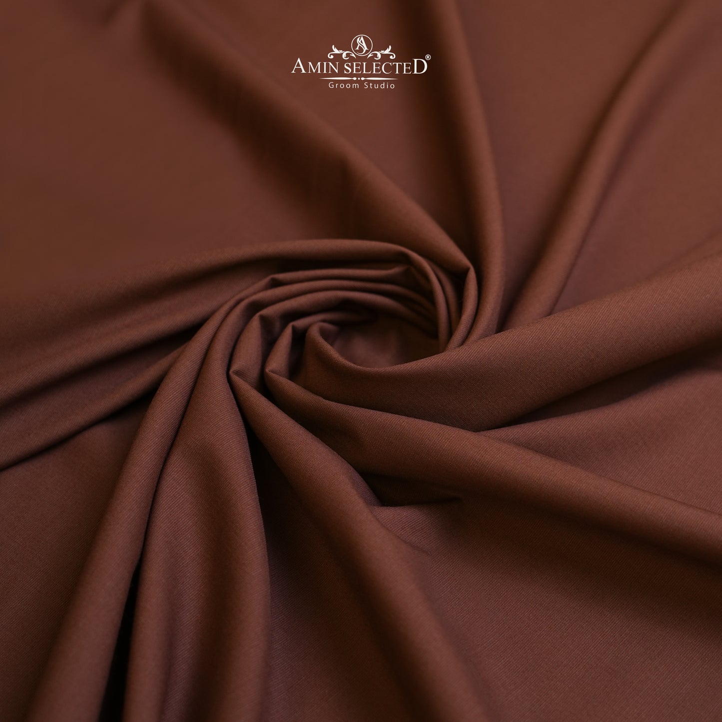Admani Venus Pro - Chestnut Brown Colour Wash N Wear Unstitched Shalwar Kameez Fabric - Amin Selected