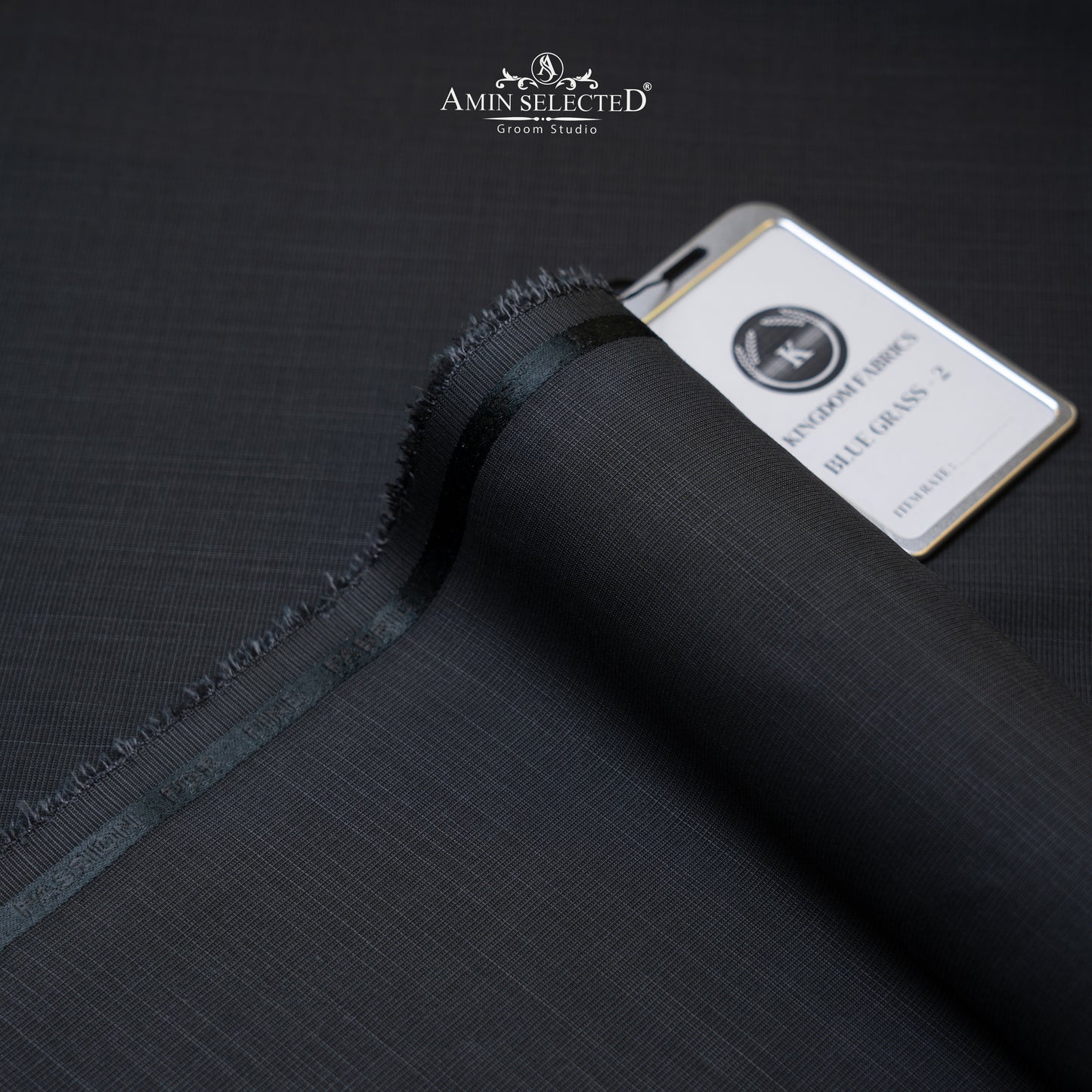Bluegrass - Charcoal Grey colour Wash N Wear Unstitched Shalwar Kameez Fabric - Amin Selected