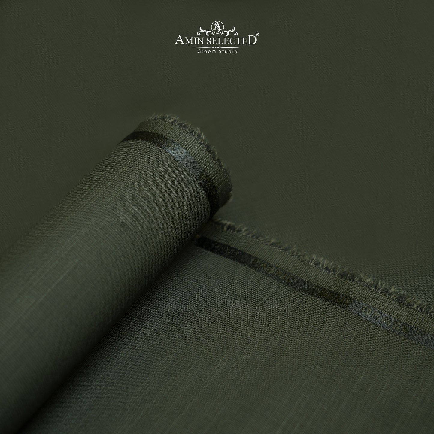 Bluegrass - Army Green Wash N Wear Unstitched Shalwar Kameez Fabric - Amin Selected