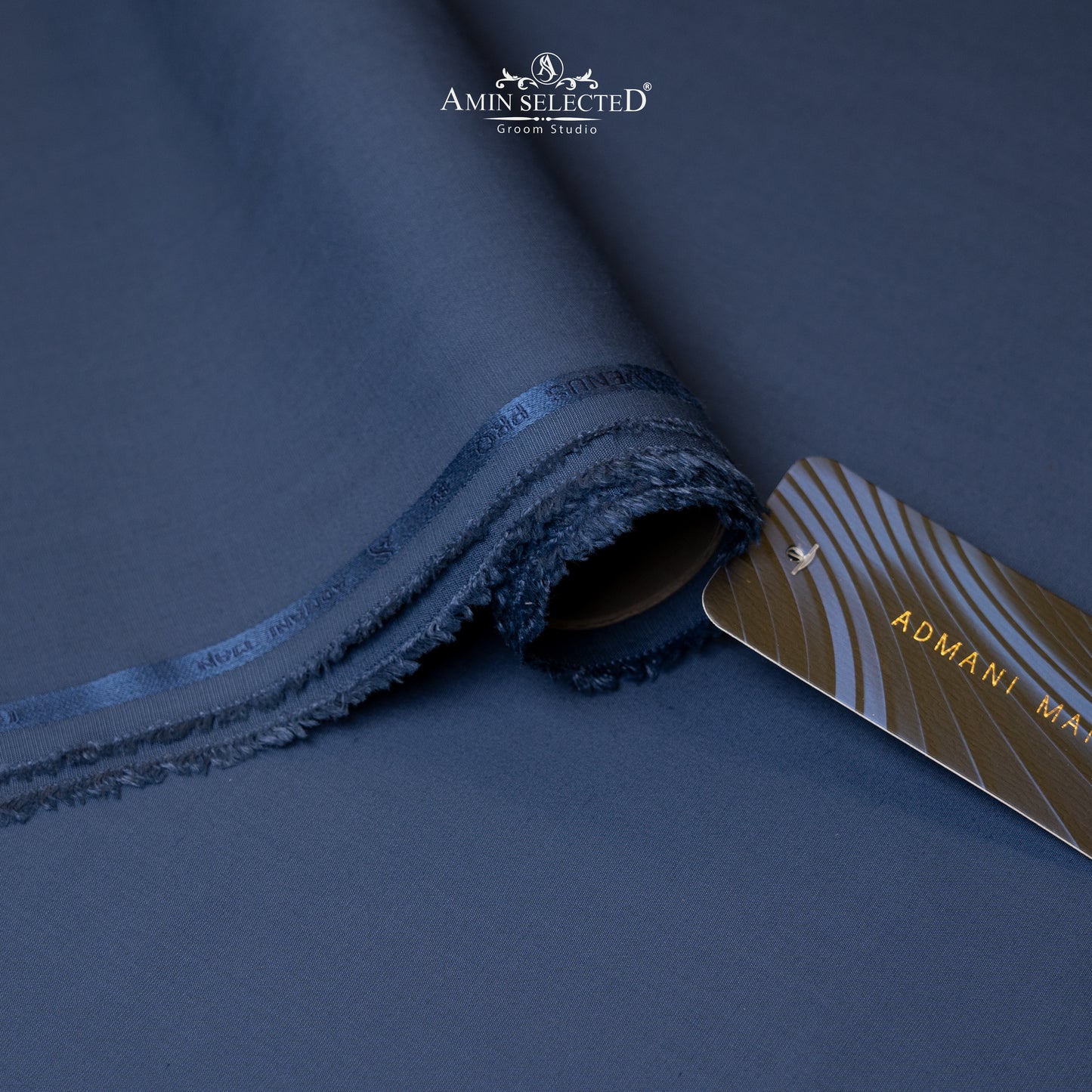 Admani Venus Pro - Mid Blue Colour Wash N Wear Unstitched Shalwar Kameez Fabric - Amin Selected