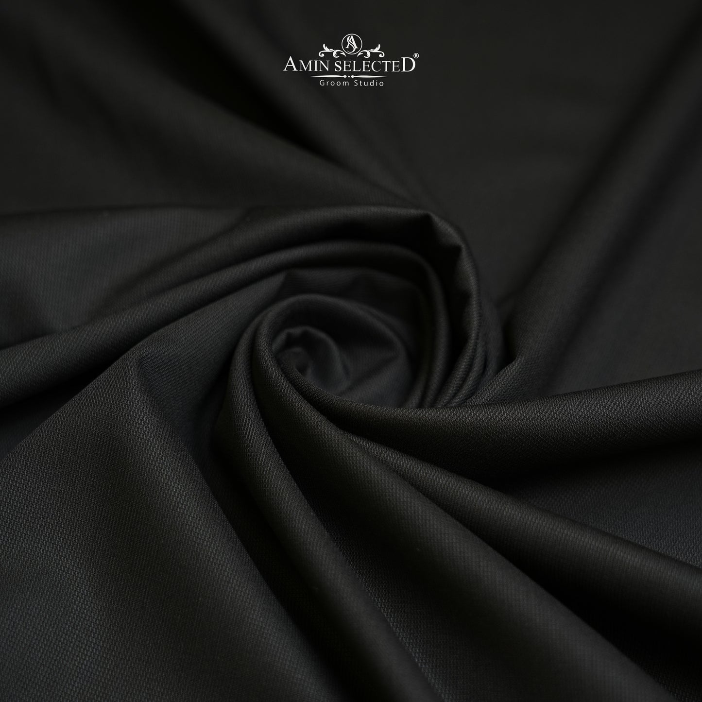 Goldmax - Black Colour Wash N Wear Unstitched Shalwar Kameez Fabric - Amin Selected