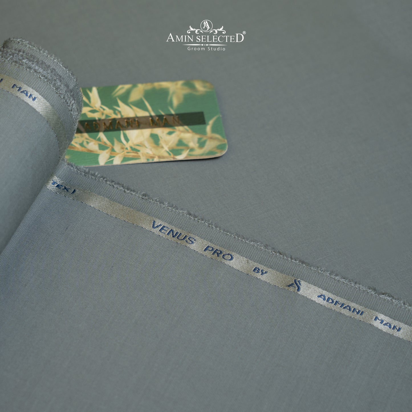 Admani Venus Pro - Sage Green Colour Wash N Wear Unstitched Shalwar Kameez Fabric - Amin Selected