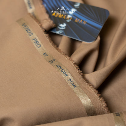 Admani Venus Pro - Light Brown Wash N Wear Unstitched Shalwar Kameez Fabric - Amin Selected 
