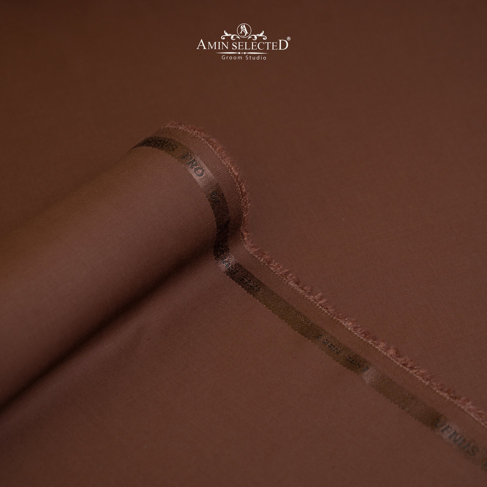 Admani Venus Pro - Chestnut Brown Colour Wash N Wear Unstitched Shalwar Kameez Fabric - Amin Selected 