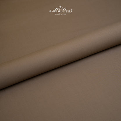 Admani Venus Pro - Mid Brown Colour Wash N Wear Unstitched Shalwar Kameez Fabric - Amin Selected 