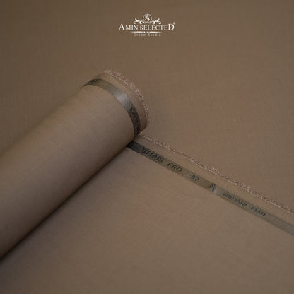 Admani Venus Pro - Mid Brown Colour Wash N Wear Unstitched Shalwar Kameez Fabric - Amin Selected 