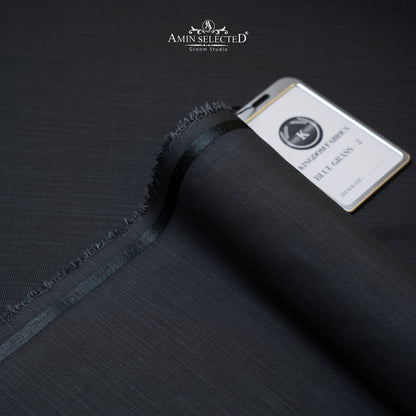 Bluegrass - Charcoal Grey colour Wash N Wear Unstitched Shalwar Kameez Fabric - Amin Selected 