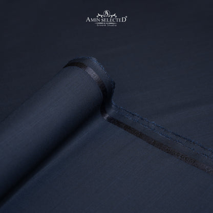 Bluegrass - Navy Blue Colour Wash N Wear Unstitched Shalwar Kameez Fabric - Amin Selected 
