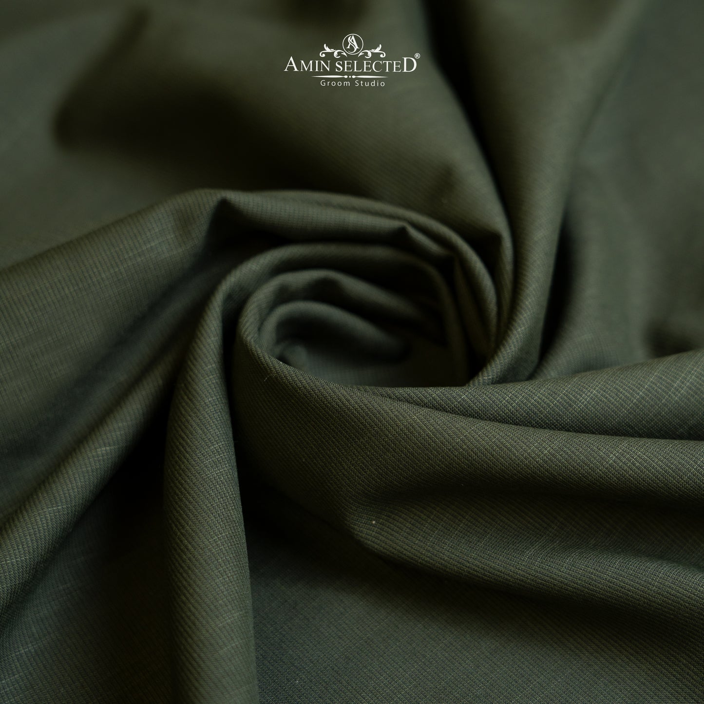 Bluegrass - Army Green Wash N Wear Unstitched Shalwar Kameez Fabric - Amin Selected 