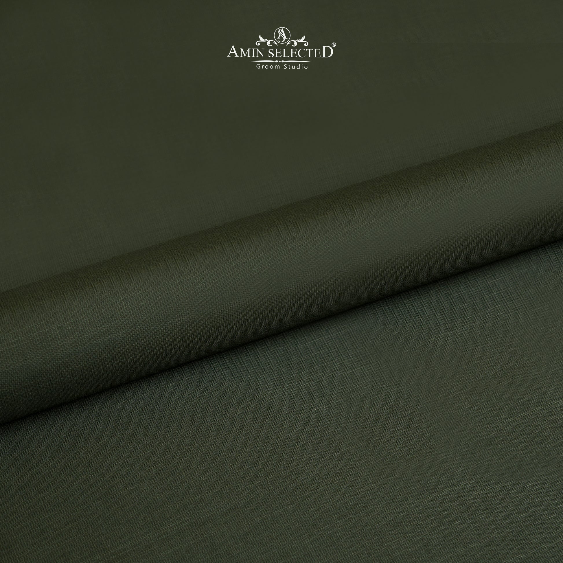 Bluegrass - Army Green Wash N Wear Unstitched Shalwar Kameez Fabric - Amin Selected 