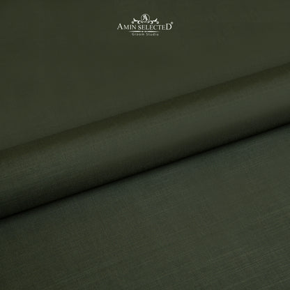 Bluegrass - Army Green Wash N Wear Unstitched Shalwar Kameez Fabric - Amin Selected 