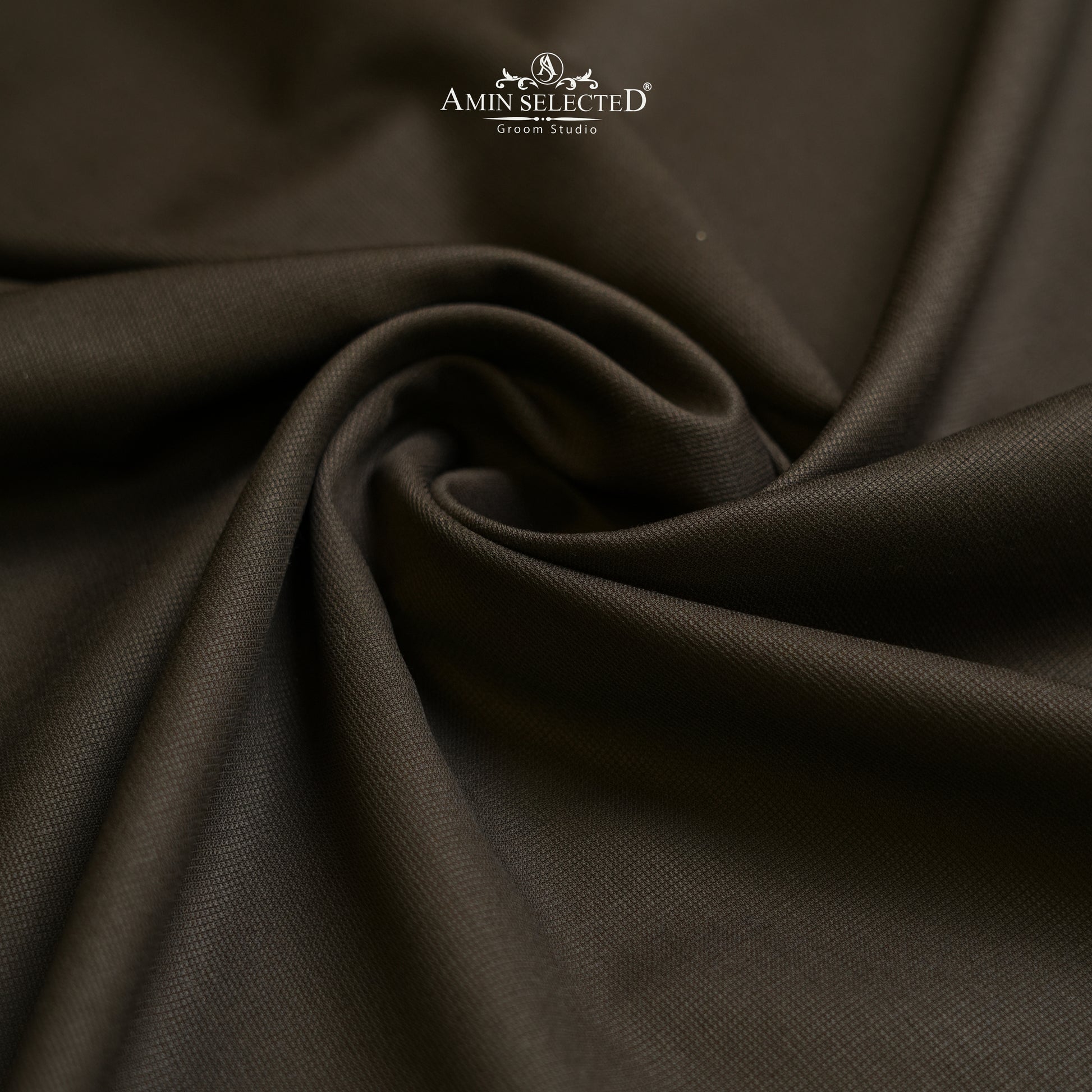 Goldmax - Dark Brown Colour Wash N Wear Unstitched Shalwar Kameez Fabric - Amin Selected 