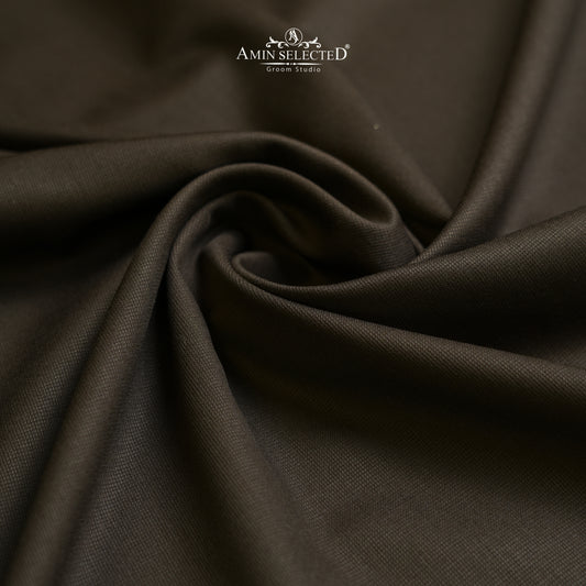 Goldmax - Dark Brown Colour Wash N Wear Unstitched Shalwar Kameez Fabric - Amin Selected 