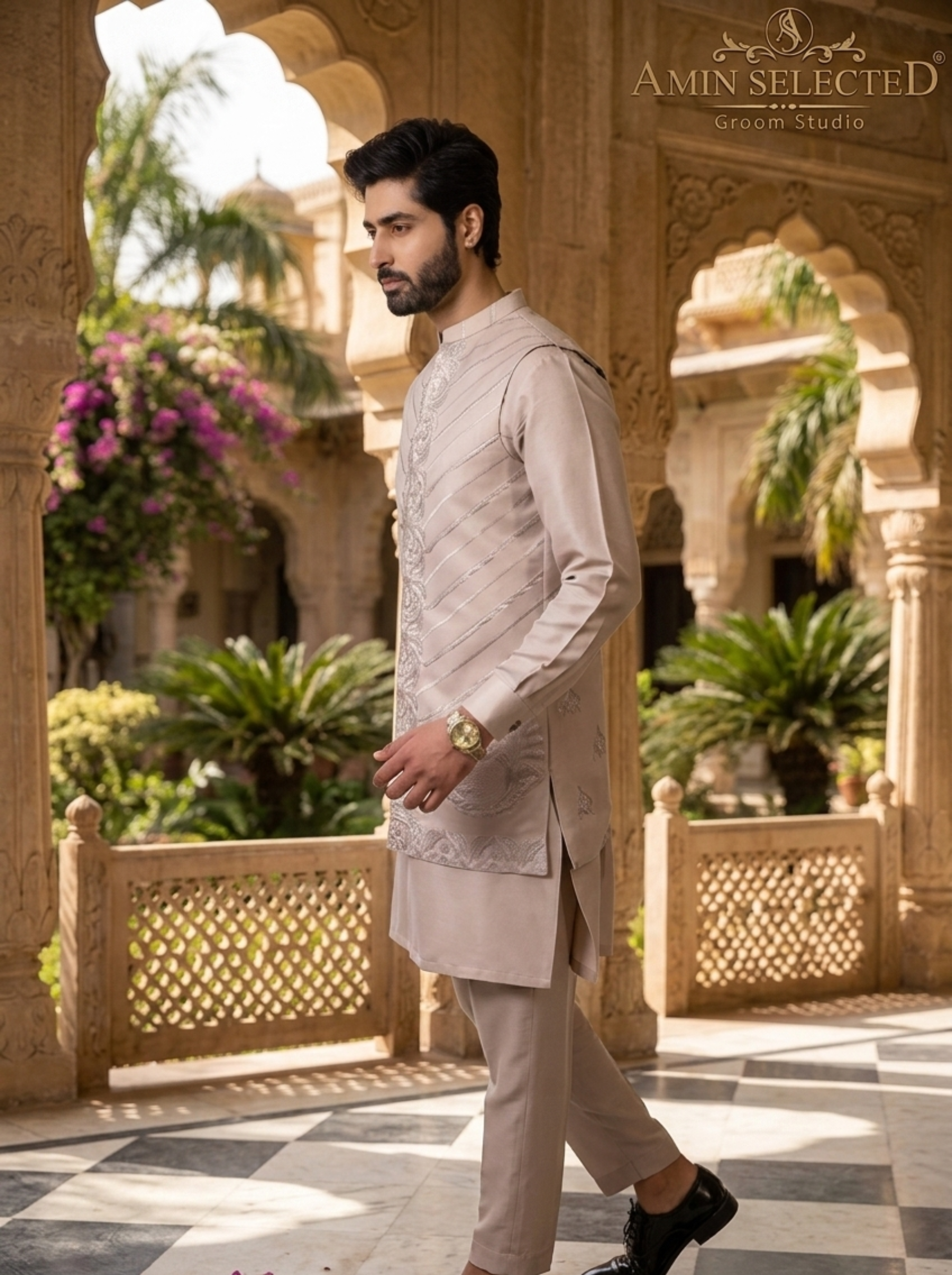 Creamy Jacket with Front Open Look - Amin Selected 