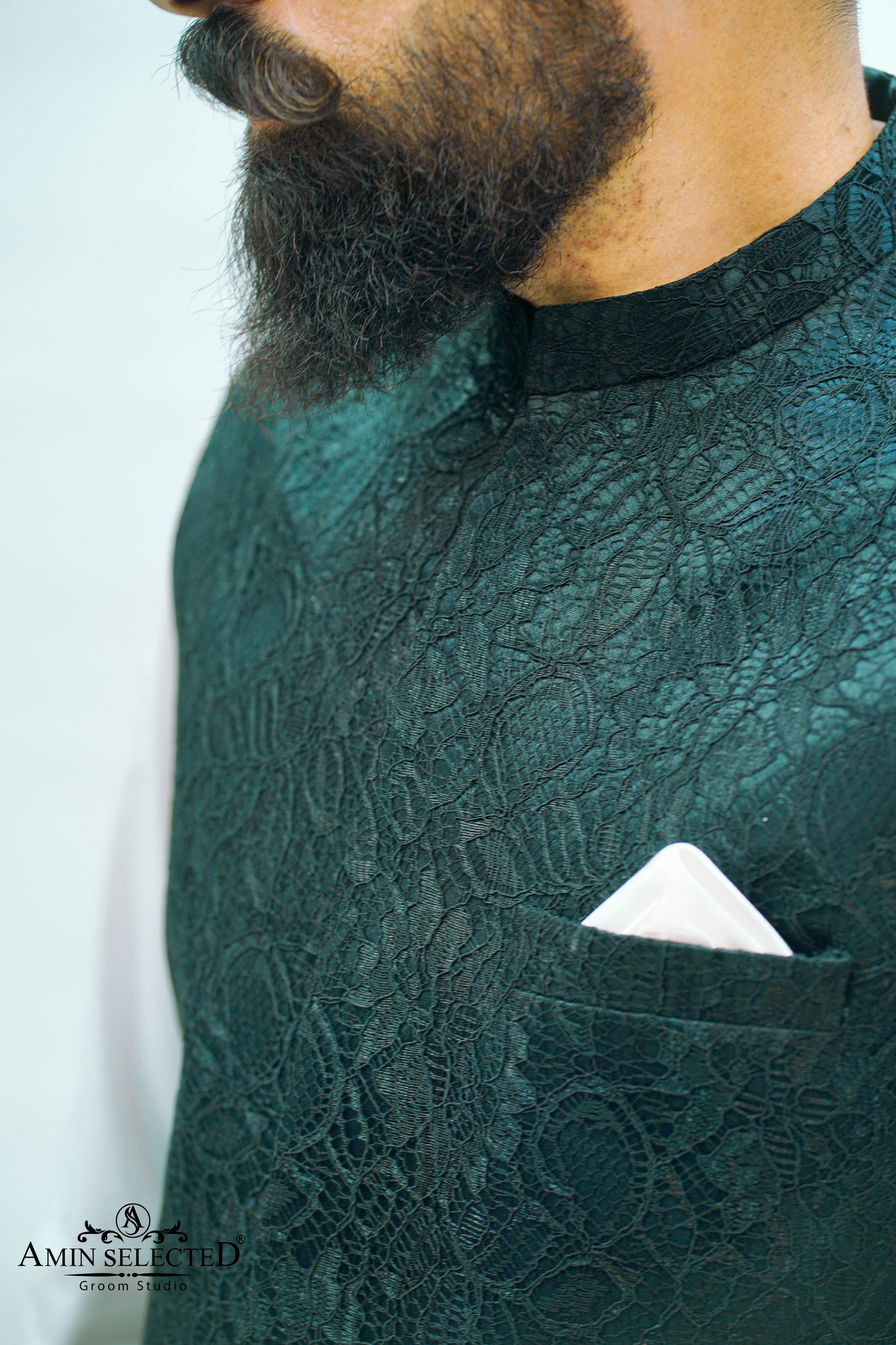 Emerald Green Waist Coat - Amin Selected 