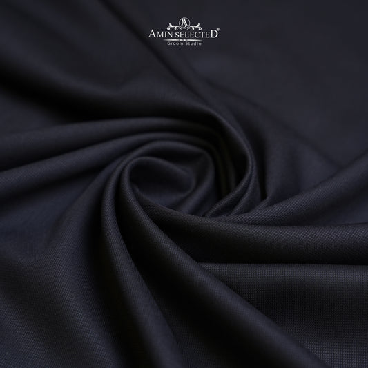 Goldmax - Navy Blue Colour Wash N Wear Unstitched Shalwar Kameez Fabric - Amin Selected 