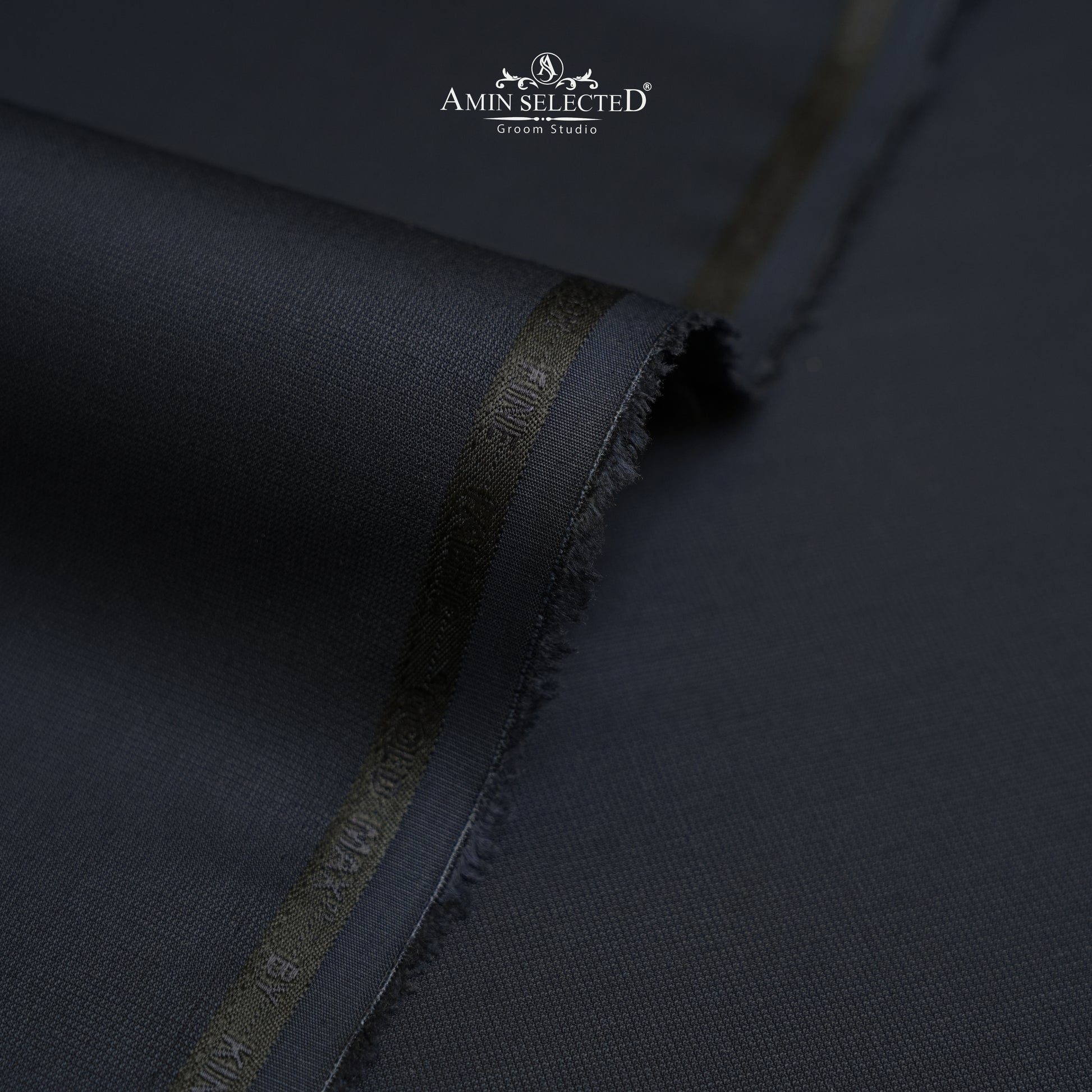 Goldmax - Navy Blue Colour Wash N Wear Unstitched Shalwar Kameez Fabric - Amin Selected 