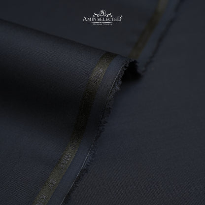 Goldmax - Navy Blue Colour Wash N Wear Unstitched Shalwar Kameez Fabric - Amin Selected 