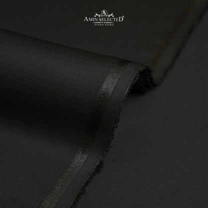 Goldmax - Black Colour Wash N Wear Unstitched Shalwar Kameez Fabric - Amin Selected 
