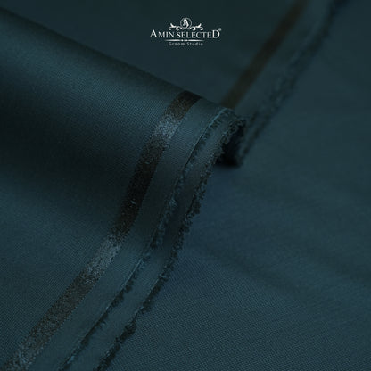 Goldmax - Peacock Blue Colour Wash N Wear Unstitched Shalwar Kameez Fabric - Amin Selected 
