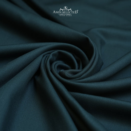 Goldmax - Peacock Blue Colour Wash N Wear Unstitched Shalwar Kameez Fabric - Amin Selected 
