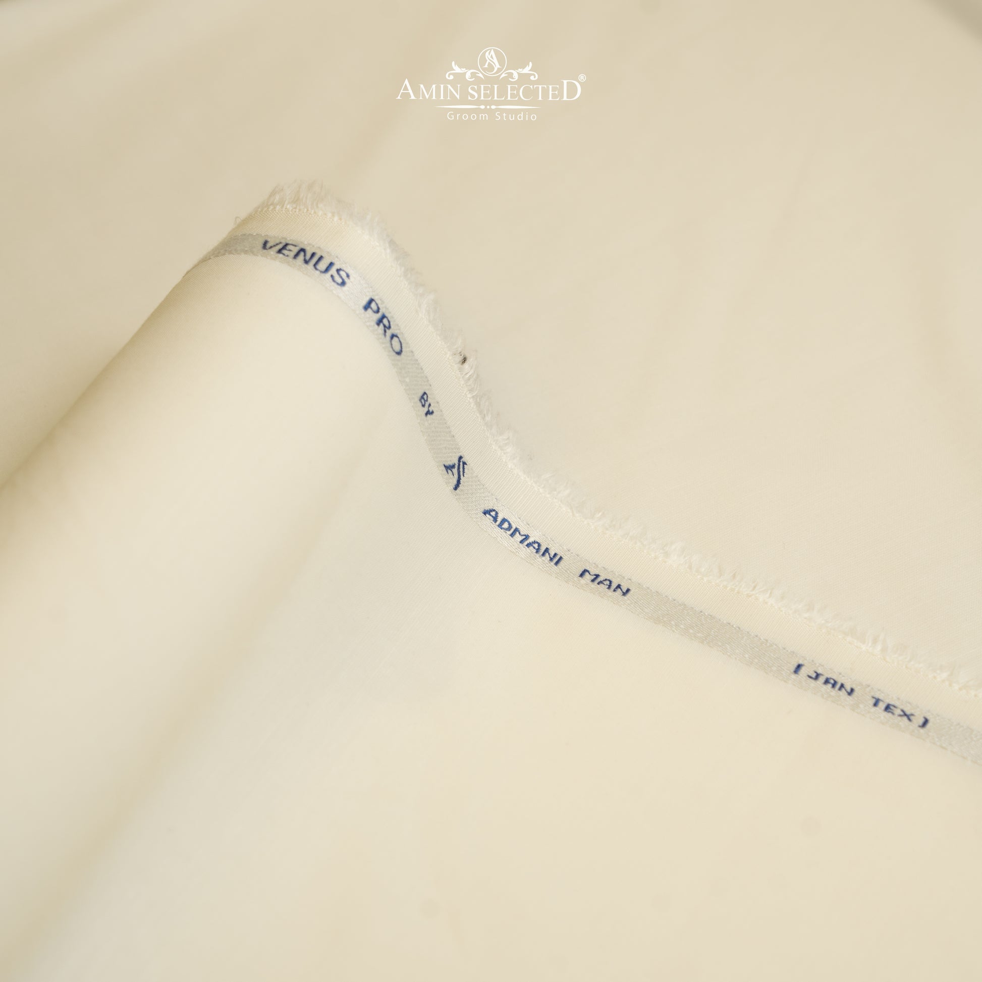 Admani Venus Pro - Light Cream Colour Wash N Wear Unstitched Shalwar Kameez Fabric - Amin Selected 