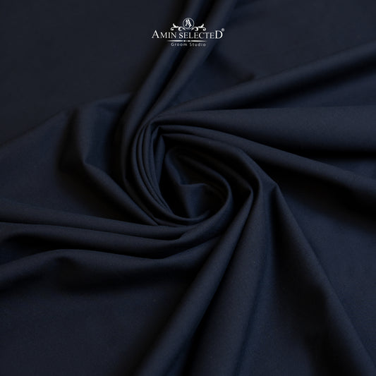 Admani Venus Pro - Navy Blue Colour Wash N Wear Unstitched Shalwar Kameez Fabric - Amin Selected 
