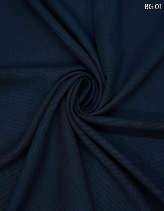 Bluegrass - Inkwell Blue Colour Wash N Wear Unstitched Shalwar Kameez Fabric - Amin Selected 
