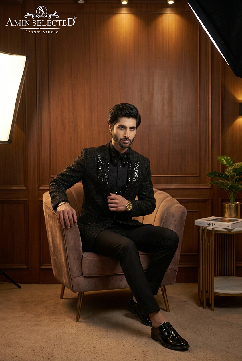 Black Partywear Suit - Amin Selected 