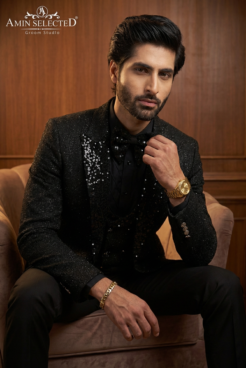 Black Partywear Suit - Amin Selected 