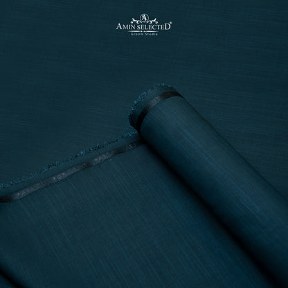 Bluegrass - Peacock Blue Colour Wash N Wear Unstitched Shalwar Kameez Fabric - Amin Selected 
